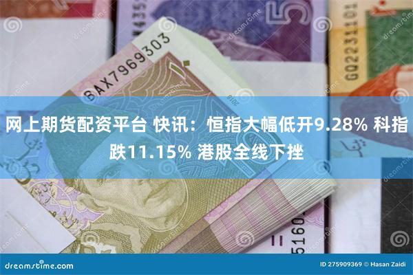 网上期货配资平台 快讯：恒指大幅低开9.28% 科指跌11.15% 港股全线下挫