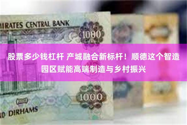 股票多少钱杠杆 产城融合新标杆！顺德这个智造园区赋能高端制造与乡村振兴